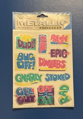 Vintage 80a Stickers Paper Magic 80s Slang Valley Girl Foiled Sealed