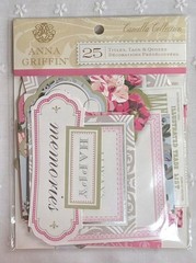 ANNA GRIFFIN «CAMILLA COLLECTION» Embellish & Tags Lot/2 Sets 49 Pcs New (PA30)