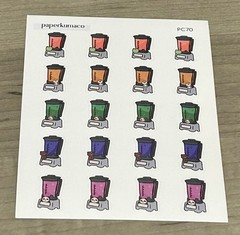 NEW PaperKumaCo “Juice Time” Blenders Sticker Sheet Paper Kuma Co PKC Stickers