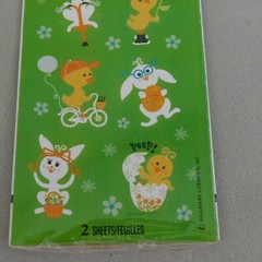 4 Packages Hallmark Stickeroni Easter Stickers Fuzzy 112 Total Stickers #3443