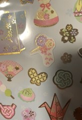 DAISO Japanese stickers Kawaii 👘🪭 Japan