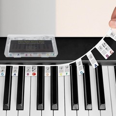 88-Key Colorful Piano Sticker Set for Beginners with Lighted Keys