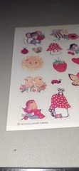 vintage Stickers,Hallmark Tiny Items Birds Squirrel Cats Bug More 1 Sheet