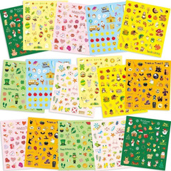 16 Sheets Holiday Stickers Assortment, 800 Seasonal Stickers for Kids