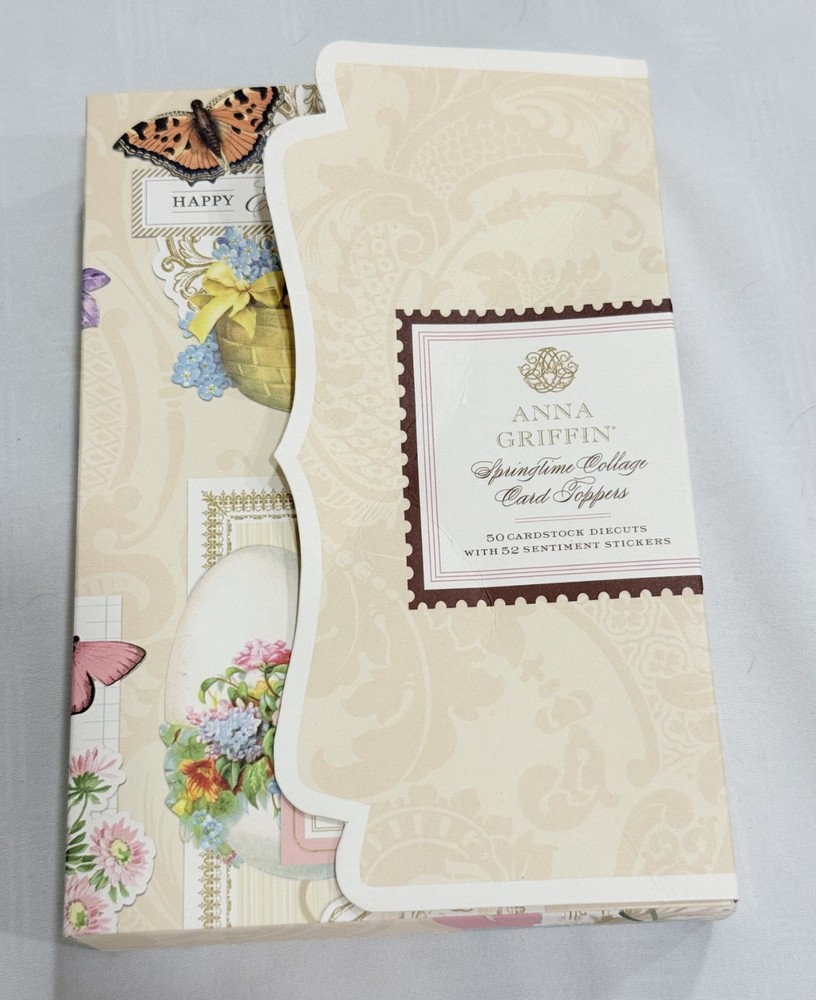 2020 ANNA GRIFFIN AG1070 SPRINGTIME COLLAGE CARD TOPPERS Diecuts/Stickers 83-Pcs