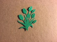 Flower/Plant die cut embellishments 8 pcs choose color 2-1/2′ x 1-3/4