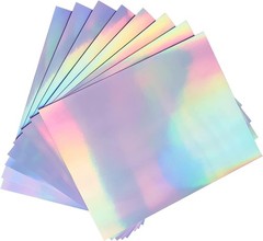 50 Sheets Holographic Sticker Paper, Printable Vinyl Sticker Paper for Ink Je…