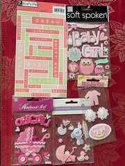 BABY GIRL LOT STICKERS #79 SOFT SPOKEN – PEBBLES INC – VERY RARE & RETIRED
