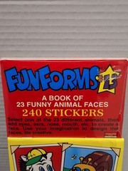 Vintage Fun Forms Sticker Book #13, 23 Funny Animal Faces 240 Stickers New