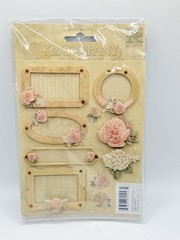 K&Co Isabella Frames & Tags Stickers Scrapbook Adhesions Floral
