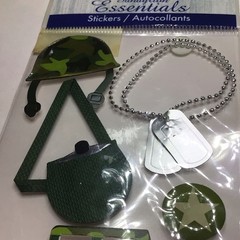 Military Army Scrapbook Stickers Sealed Set Of 2 Packs