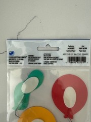 Paper Bliss Adhesive Accent 4PC Multi-Color Balloons w/Wire Scrapbooking Craft