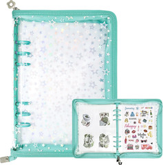 Sticker Storage Organizer Binder A5 Sticker Collecting Book Reusable Zipper