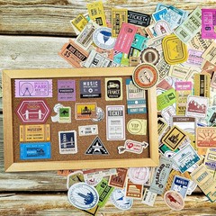 300 Pcs Vintage Travel Stickers Ticket Stickers for Journaling,Luggage Sticke…