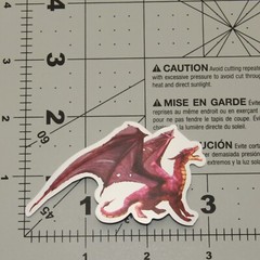 Red Winged Fantasy Fairy Tale Dragon Roar Sticker