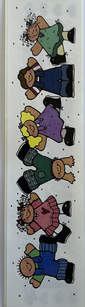 TUMBLING CHILDREN BORDER Stickers(1pc)Provo•Boys•Girls•Kids •Toddlers •Smiling•