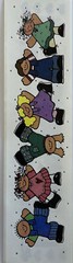 TUMBLING CHILDREN BORDER Stickers(1pc)Provo•Boys•Girls•Kids •Toddlers •Smiling•