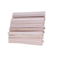 50Pcs Wooden Craft Sticks for DIY Projects Beige Wood Craft Sticks