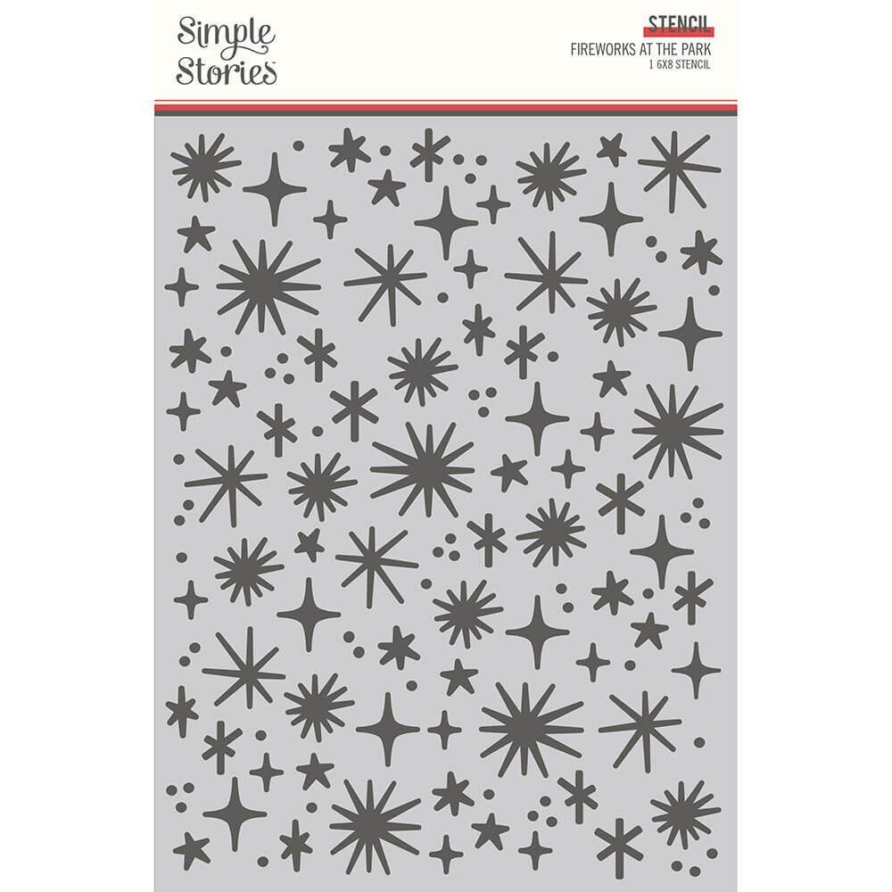 Simple Stories Templates Stencils 6″ x 8″ FIREWORKS AT THE PARK