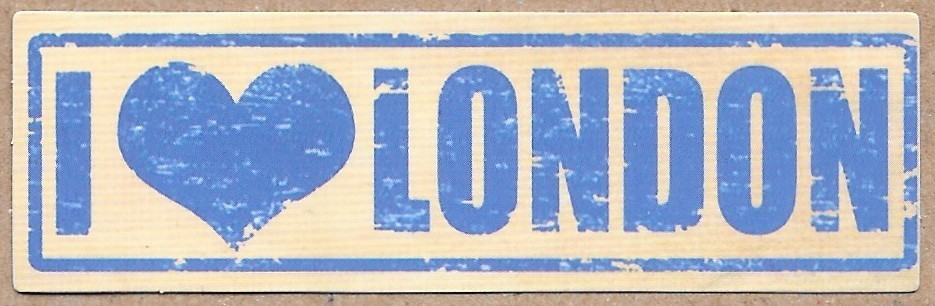 London Sticker Die Cut I Love UK Travel Souvenir Rustic Decal