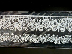 RECOLLECTIONS Themed Removable Stickers – 12″ LACE BUTTERFLIES BORDERS – 2 pcs