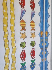 Vintage 1999 MAMBI Summer Kids Beach Borders Clear Stickers Scrapbooking 12″ NOS