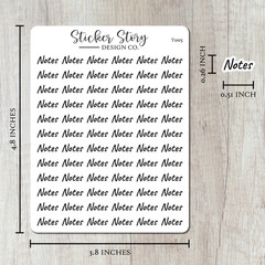 Notes Planner Stickers