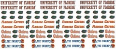 University of Florida Gators NCAA Border Scrapbook Stickers 12″