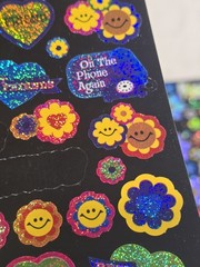 Vintage Stickopotamus Binder Stickers Lot Holographic 90s Y2K Peace Love Flower