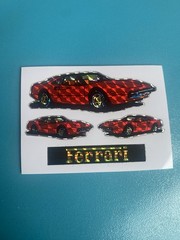 Vintage Prism Red Ferrari Vending Prism Sticker Sheet 3×4 Inches