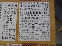 Alphabet Stickers Numbers and Punctuation 11 Partially Used Sheets