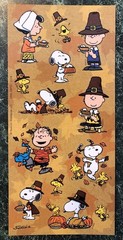 Hallmark Snoopy Thanksgiving Sticker Sheet, Peanuts Characters, Collectible