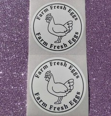 FARM FRESH EGGS STICKERS 2″ ENVELOPE LABELS SEALS THANK YOU WATERPROOF FOOD