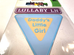 Sticko 3D Metal Stickers Baby Daddy’s Little Girl Lullaby Lane Think Pink 3pc