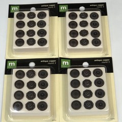 48 Making Memories Decorative Brads Antique Copper Round 3mm Scrapbook 4 Packs