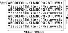 2500 PCS Black Letter Stickers Small, 0.5 Inch Vinyl Alphabet Stickers for Scrap
