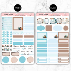 Cozy Winter Coffee Weekly Kit Planner Sticker for Vertical Planner, Coffee Lover