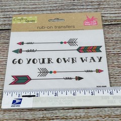 Crafter’s Square Rub-On Transfers Go Your Own Way Arrows Boho ROD-304R NEW