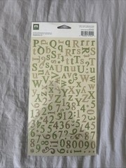 Making Memories Creative Letter Stickers #31044 Shimmer Alpha Greenhouse Paperie