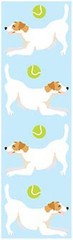 Mrs. Grossman’s Stickers – Jack Russell Terrier – Dog w/ Tennis Ball – 4 Strips