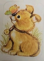 Vintage Stickers 1978 Brandywine Art LTD. Puppy Bunny Squirrel Racoon Incomplete
