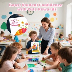 12Pcs Animal Teacher Stamps for Classroom, Teacher Appreciation Gifts, Self I…