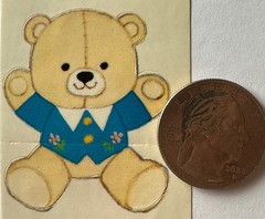 TEDDYBEAR Stickers(3pc)Stuffed Animal•Toys•Children•Bows •Kids•Card Making•