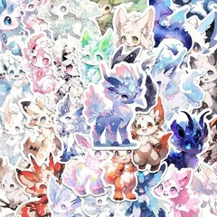 60pc Fantasy Creatures Sticker Pack Lot Laptop, Scrapbook, Journaling
