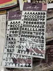 Lot of 8 Packages of Scrapbooking Letter Stickers – Variety of Styles and Brands