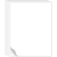 30 Printable White Sticker Paper Full Sheet Label, Matte, 8.5″ x 11″ for Laser