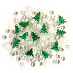 Buttons Galore Sparkletz WINTER SET Sparkling Sequin Jewels Embellishment Mix