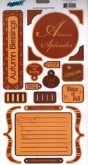 Moxxie~AUTUMN themed cardstock stickers~BN~Adorable! Quick Ship!