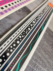 Mrs Grossmans Border Stickers Abstract Concerto Design Lines NEW Retired #38