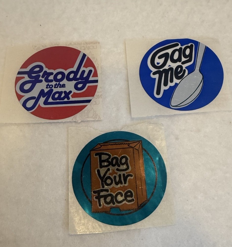 Vintage 80s Stickers Sandylion Chrome Foil Valley Girl Lot Approx 2”x2”